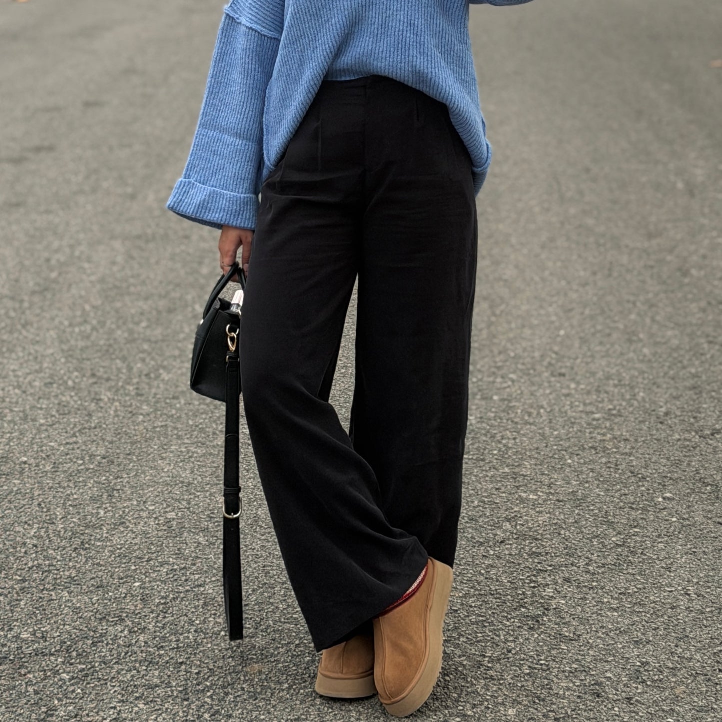 Basic Wide-Leg Trousers