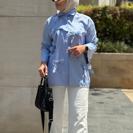 Long Sleeve Shirt with Bows