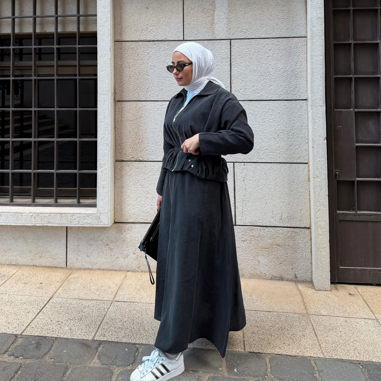 Soft Bomber Skirt Set