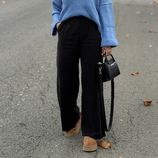 Basic Wide-Leg Trousers