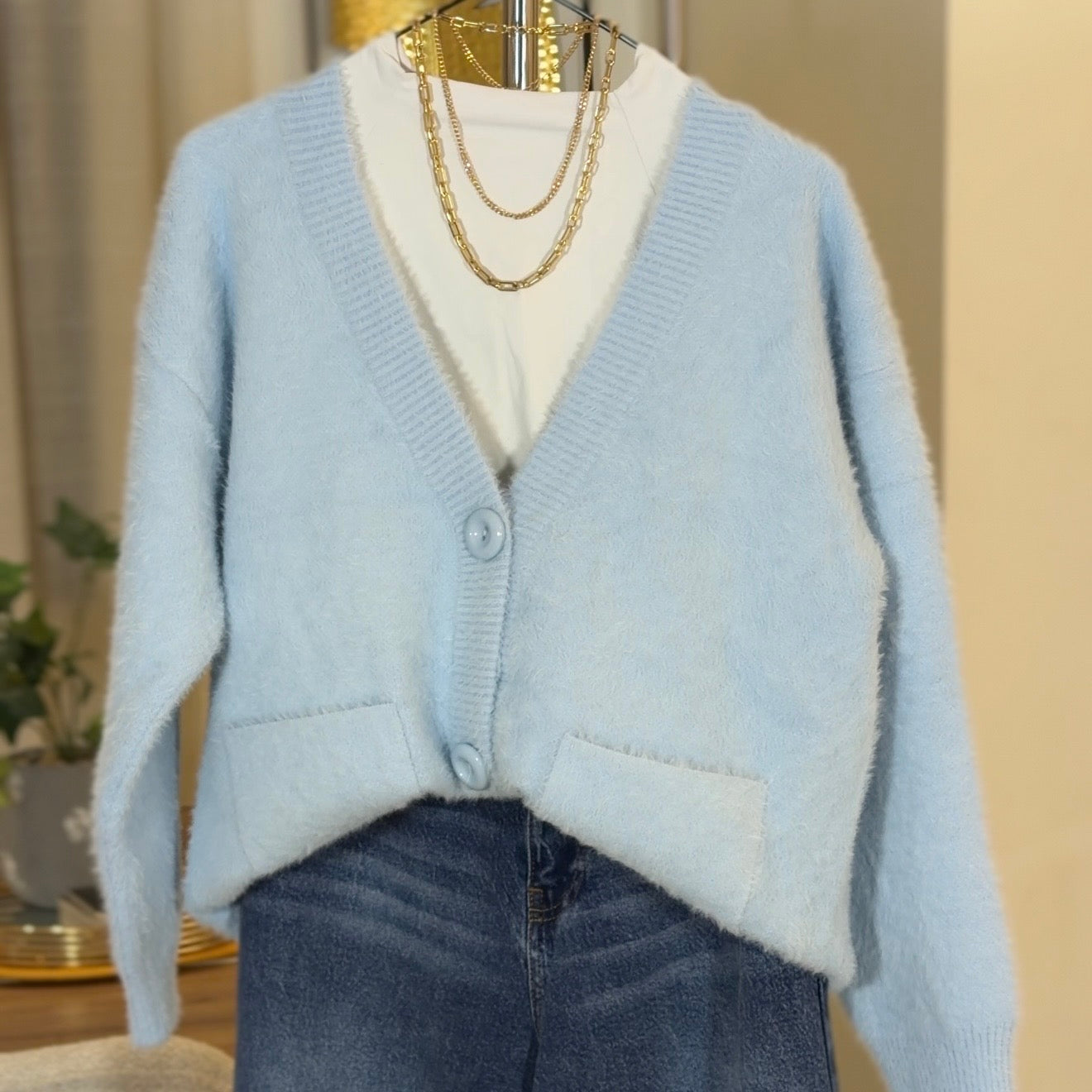 Mohair Short Cardigan
