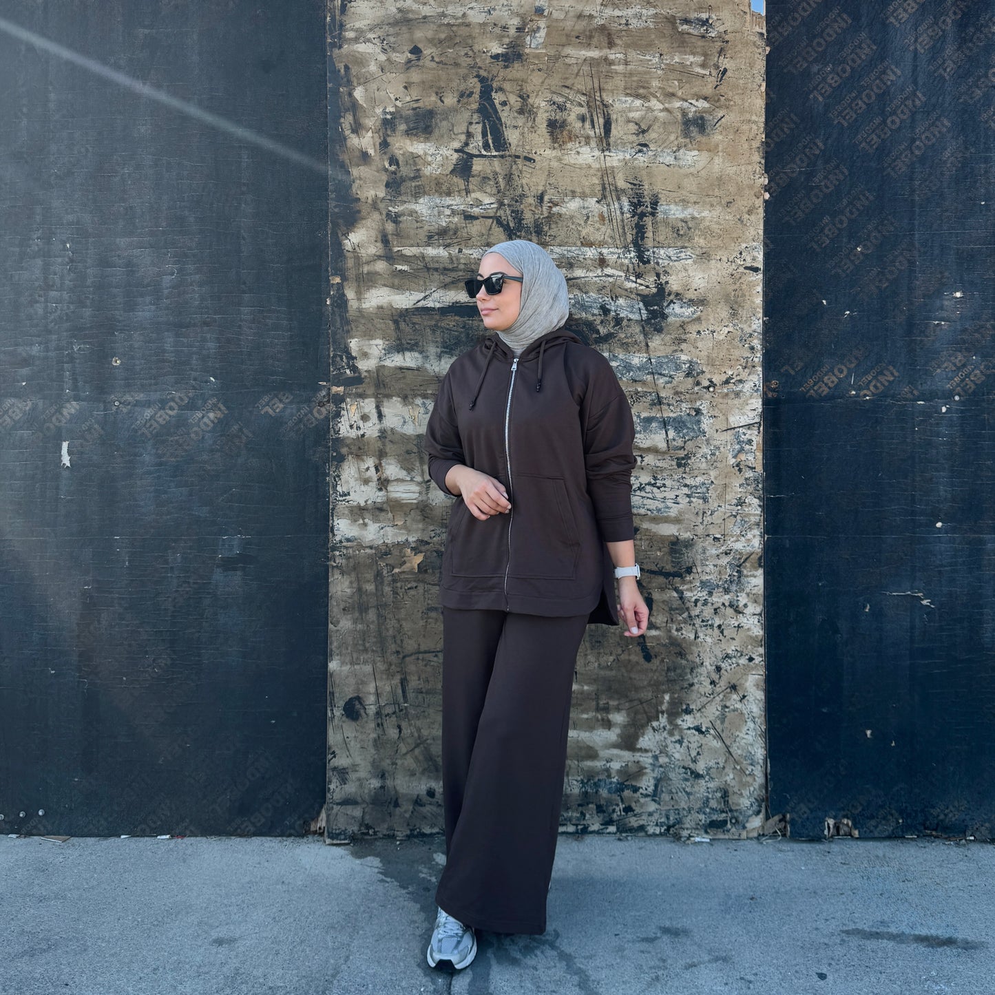 Cotton Hooded Zip-Up Set