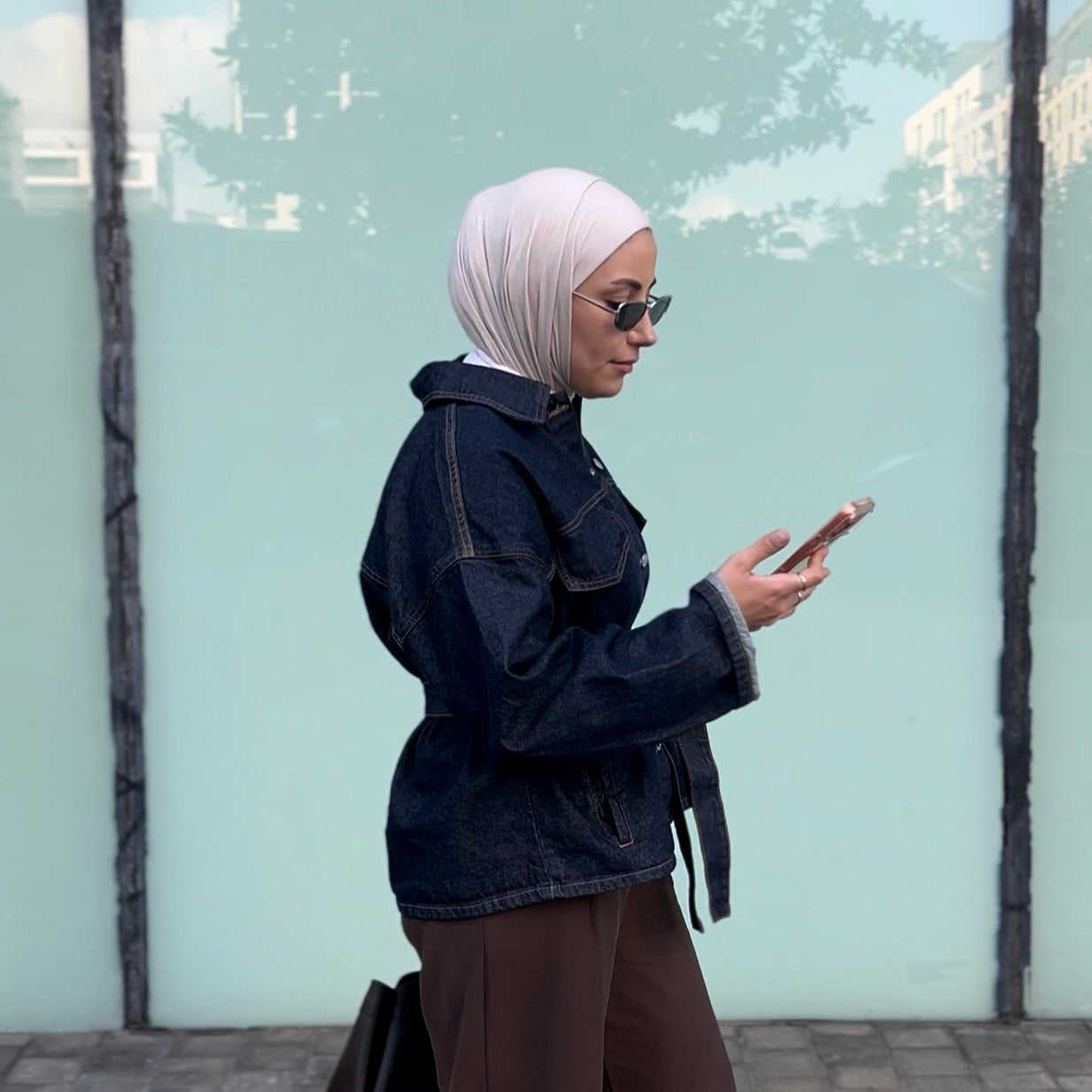 Denim Jacket with Belt