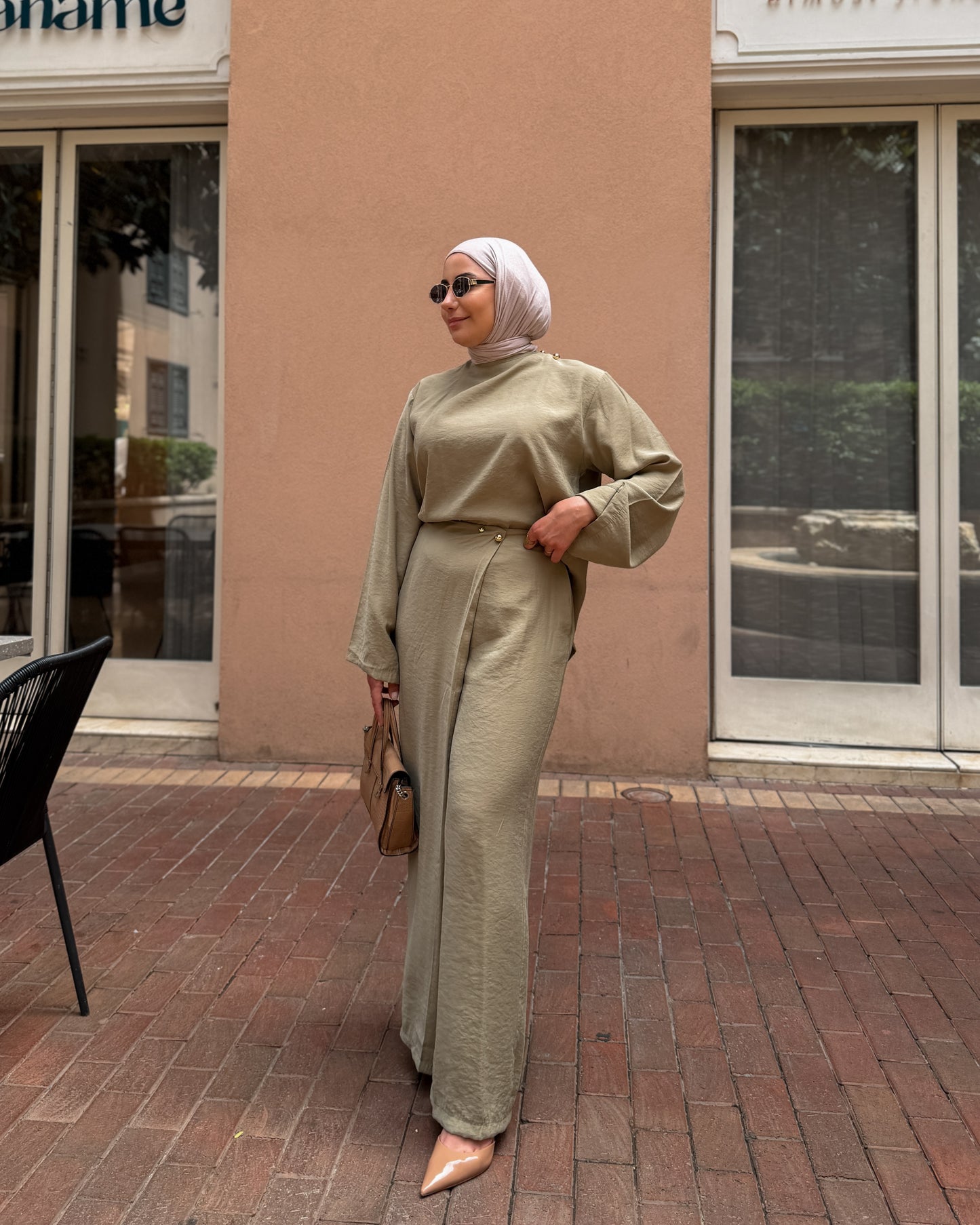 Wrap Waist Trouser Set