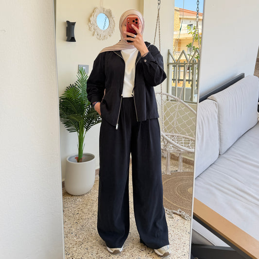 Flowing Zip-Up Set