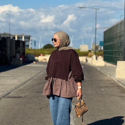 Two-tone Flow Blouse