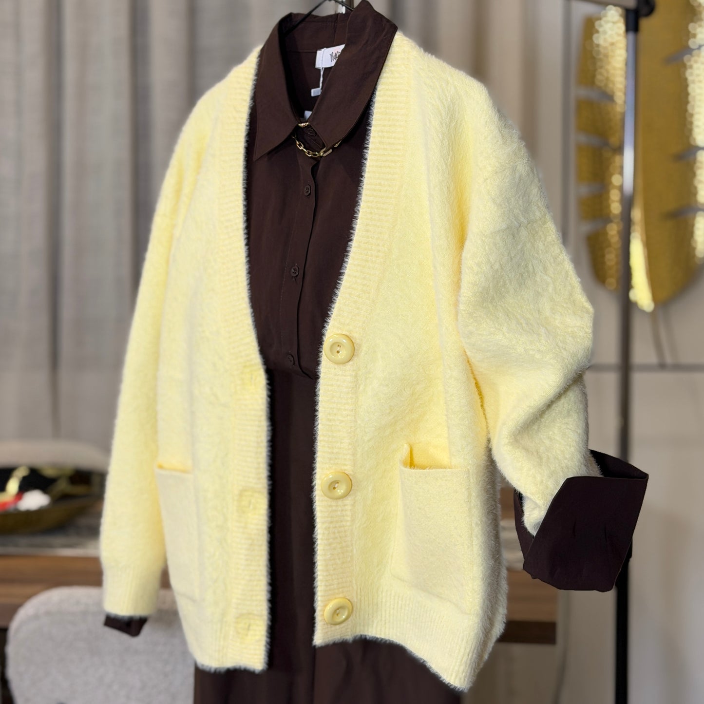Mohair Short Cardigan