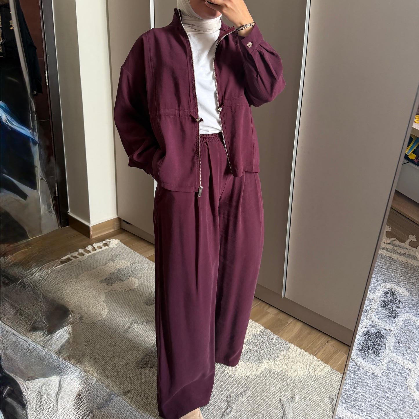 Flowing Zip-Up Set