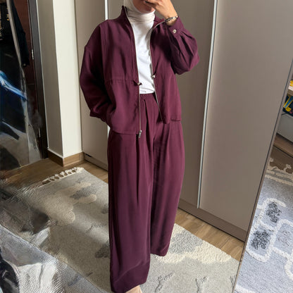 Flowing Zip-Up Set