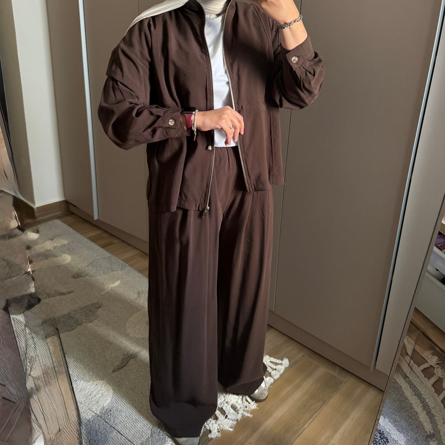 Flowing Zip-Up Set