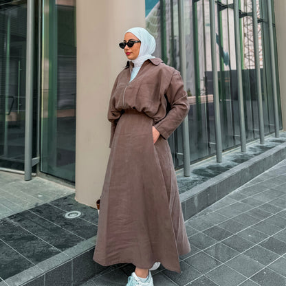 Soft Bomber Skirt Set