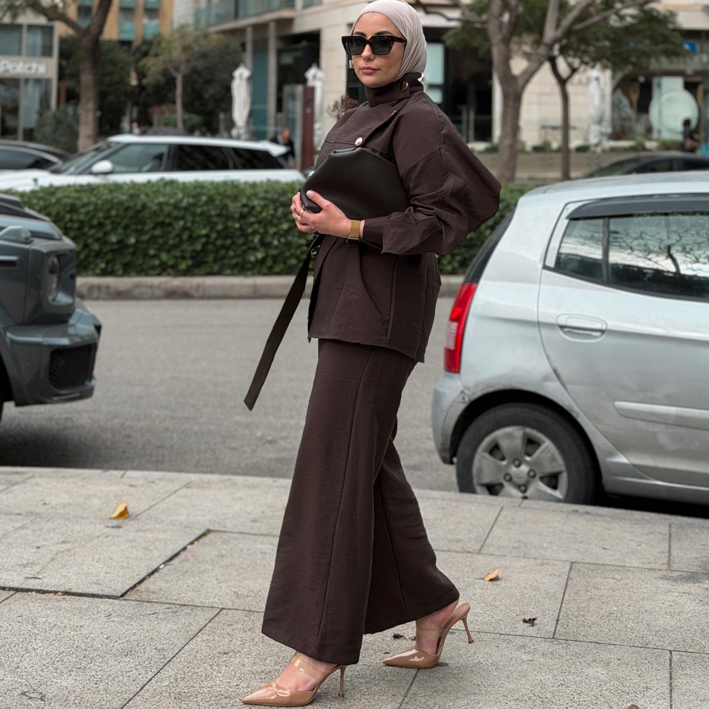 Brown Crinkle Wrap Set