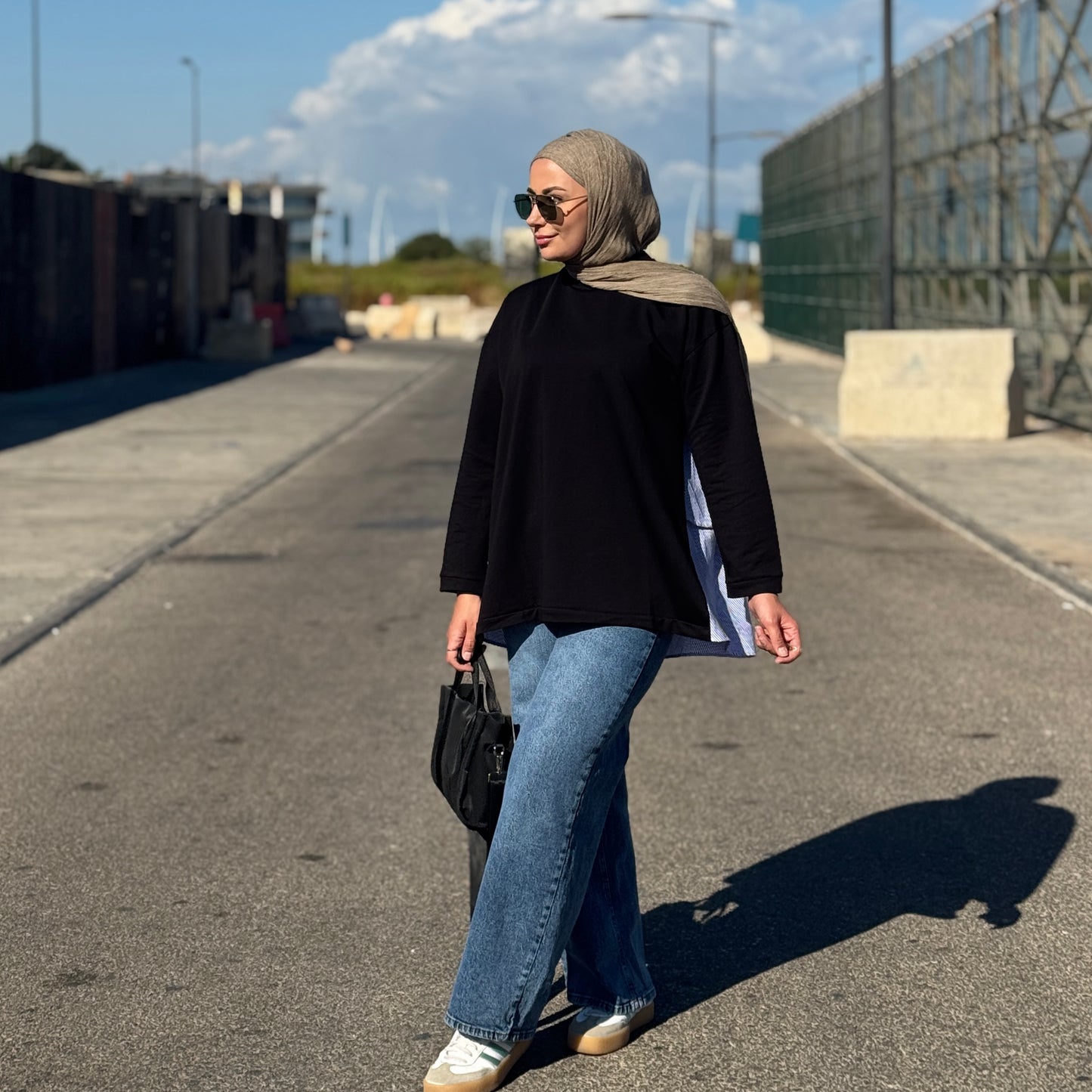 Two-tone Flow Blouse