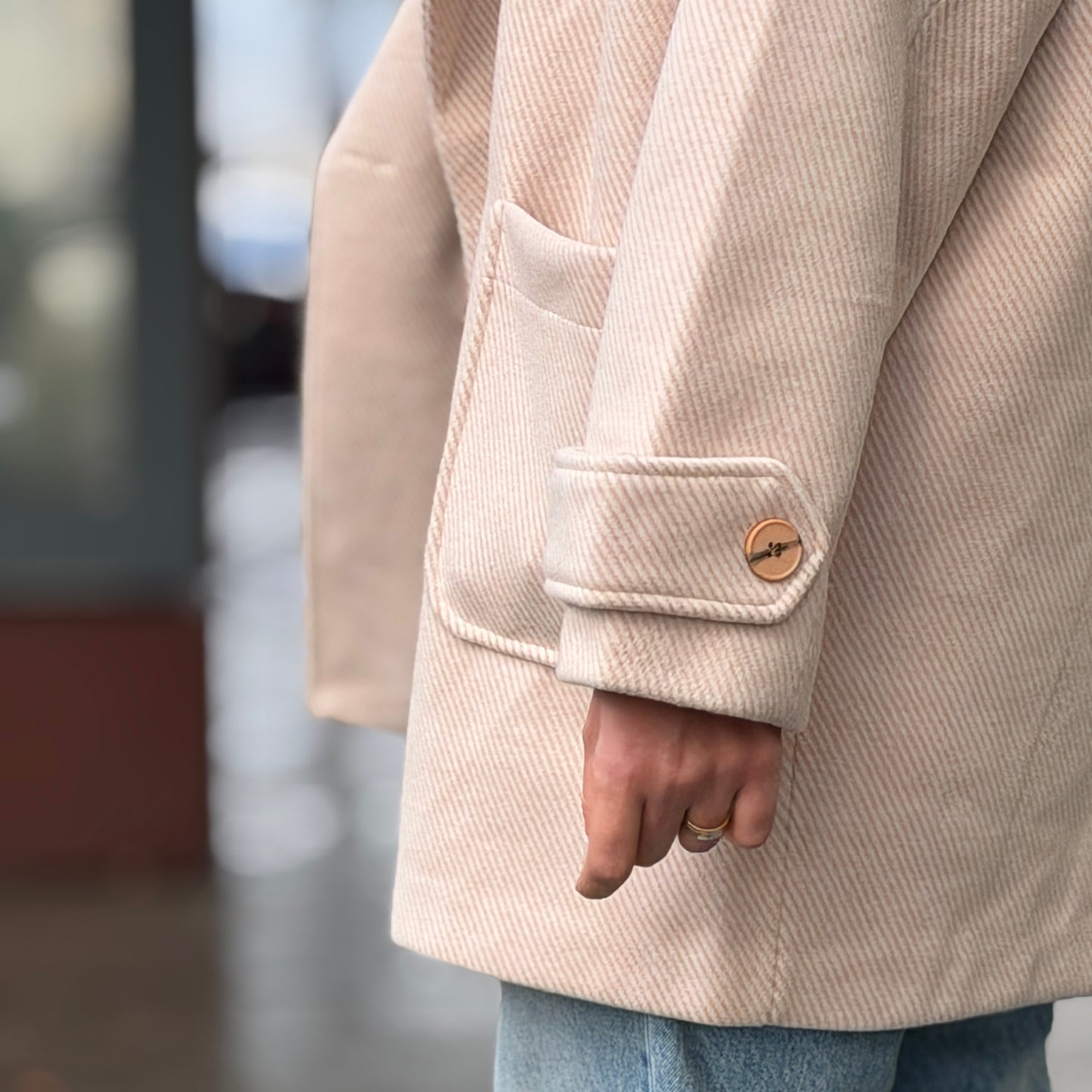 Textured Diagonal Coat