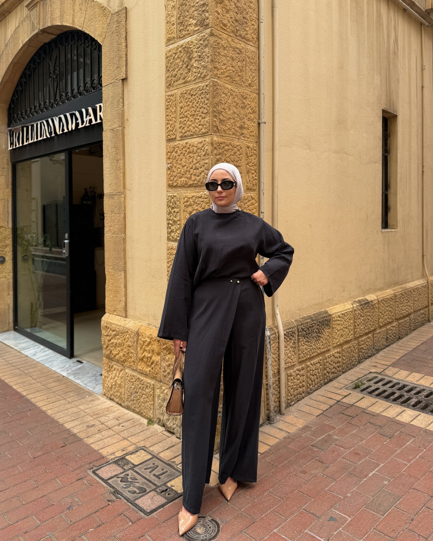 Wrap Waist Trouser Set