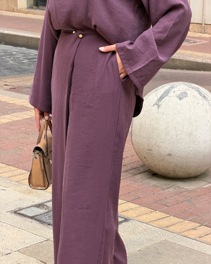 Wrap Waist Trouser Set