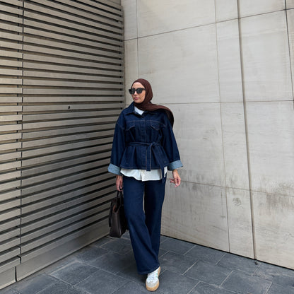 Denim Set with Belt