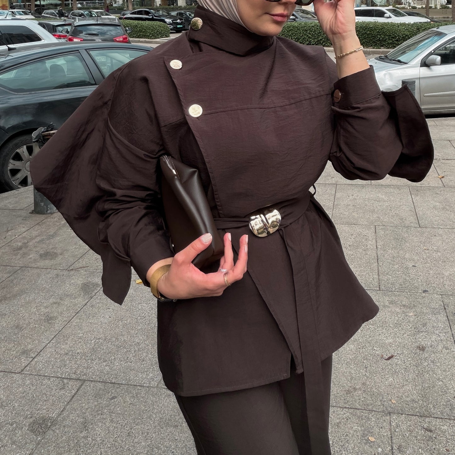 Brown Crinkle Wrap Set