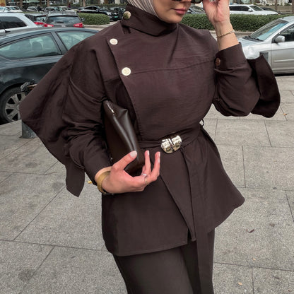 Brown Crinkle Wrap Set