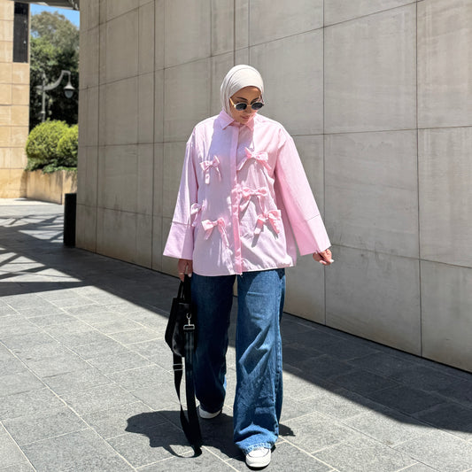 Long Sleeve Shirt with Bows