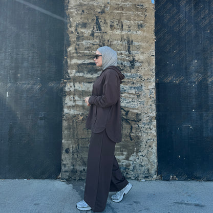 Cotton Hooded Zip-Up Set