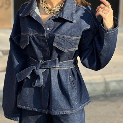 Denim Set with Belt