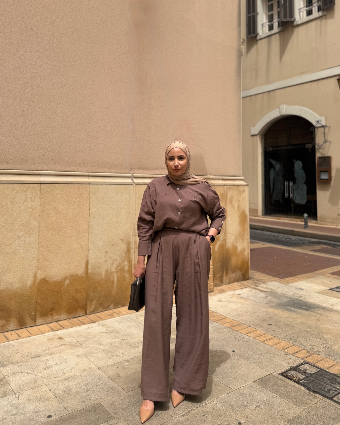 Belted Cotton Linen Set