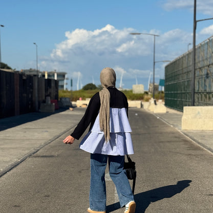 Two-tone Flow Blouse