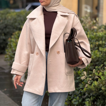 Textured Diagonal Coat