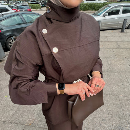 Brown Crinkle Wrap Set