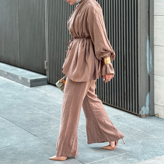 Flowy Belted Set