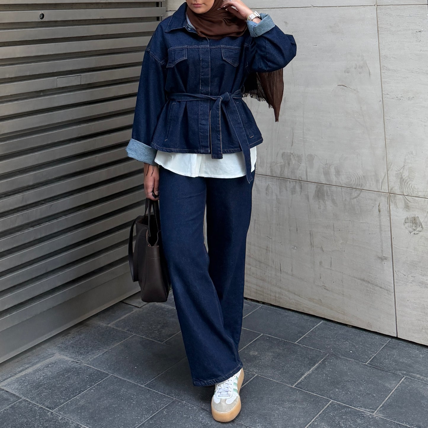 Denim Set with Belt
