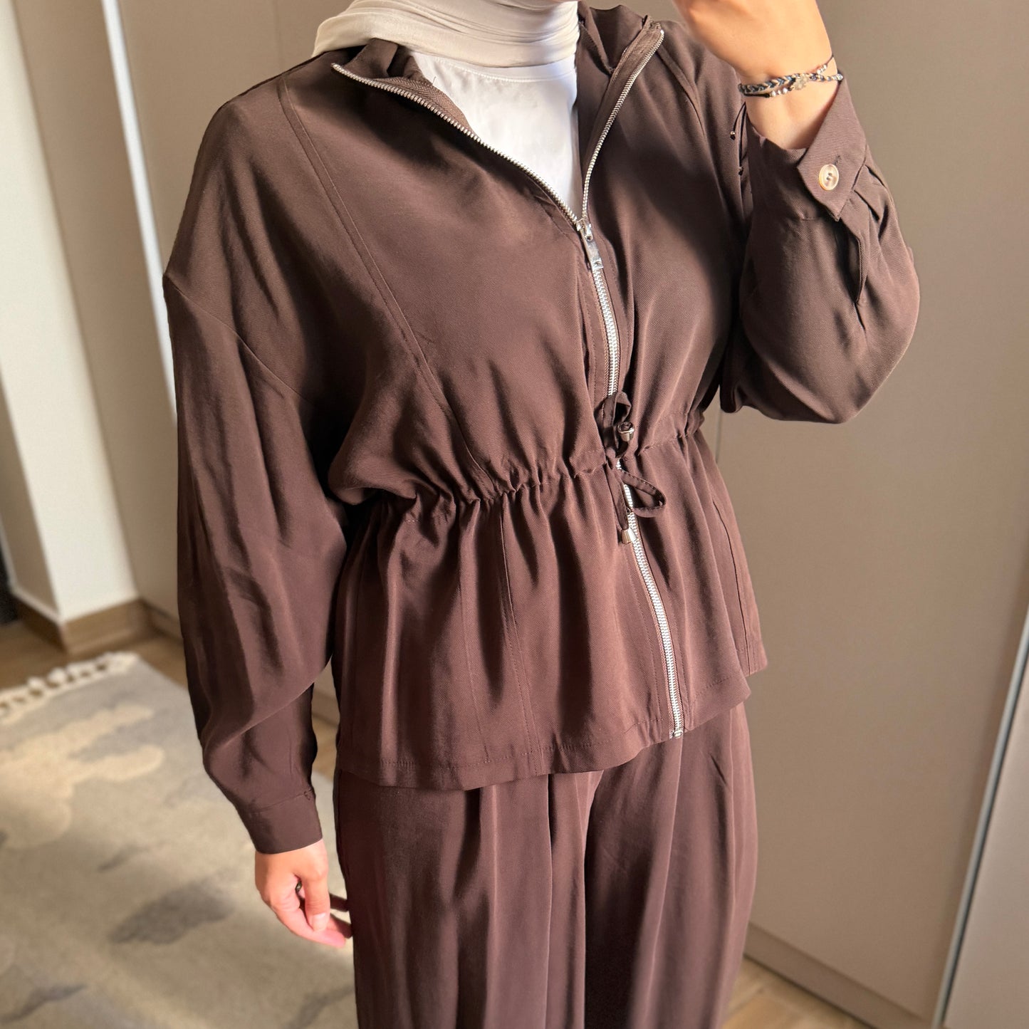 Flowing Zip-Up Set