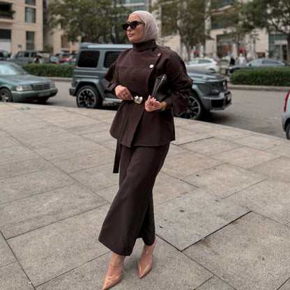 Brown Crinkle Wrap Set