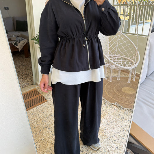 Flowing Zip-Up Set
