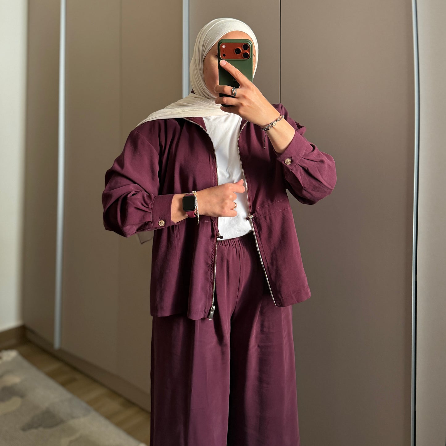 Flowing Zip-Up Set