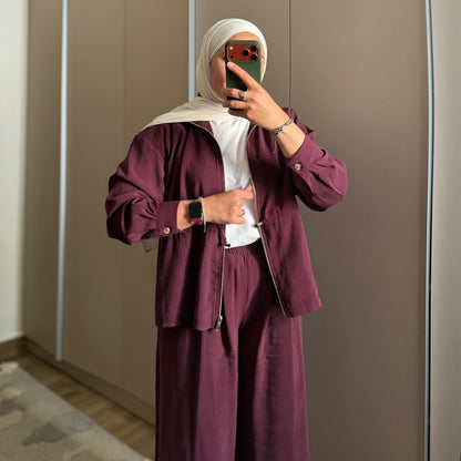 Flowing Zip-Up Set