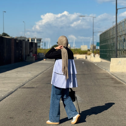 Two-tone Flow Blouse