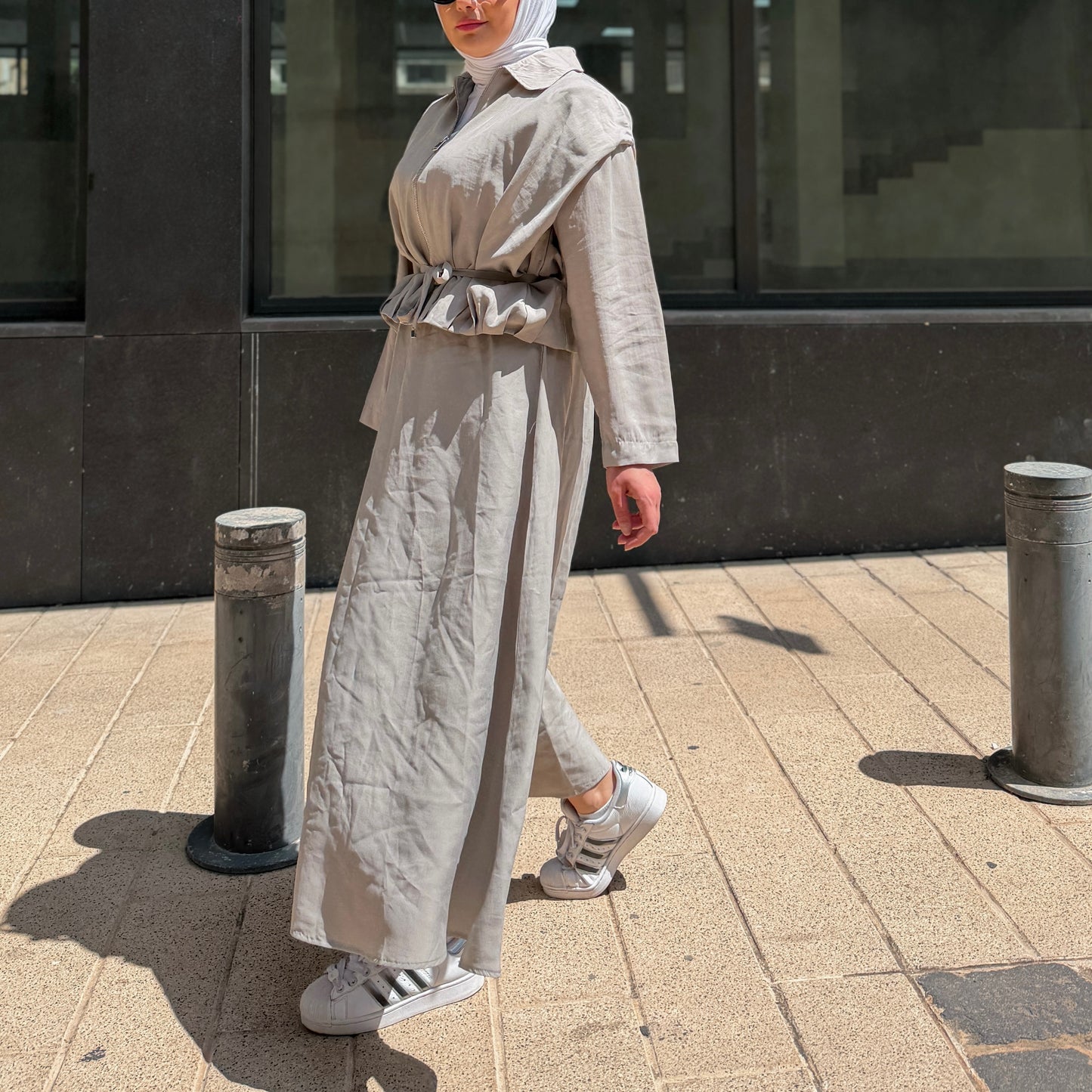 Soft Bomber Skirt Set
