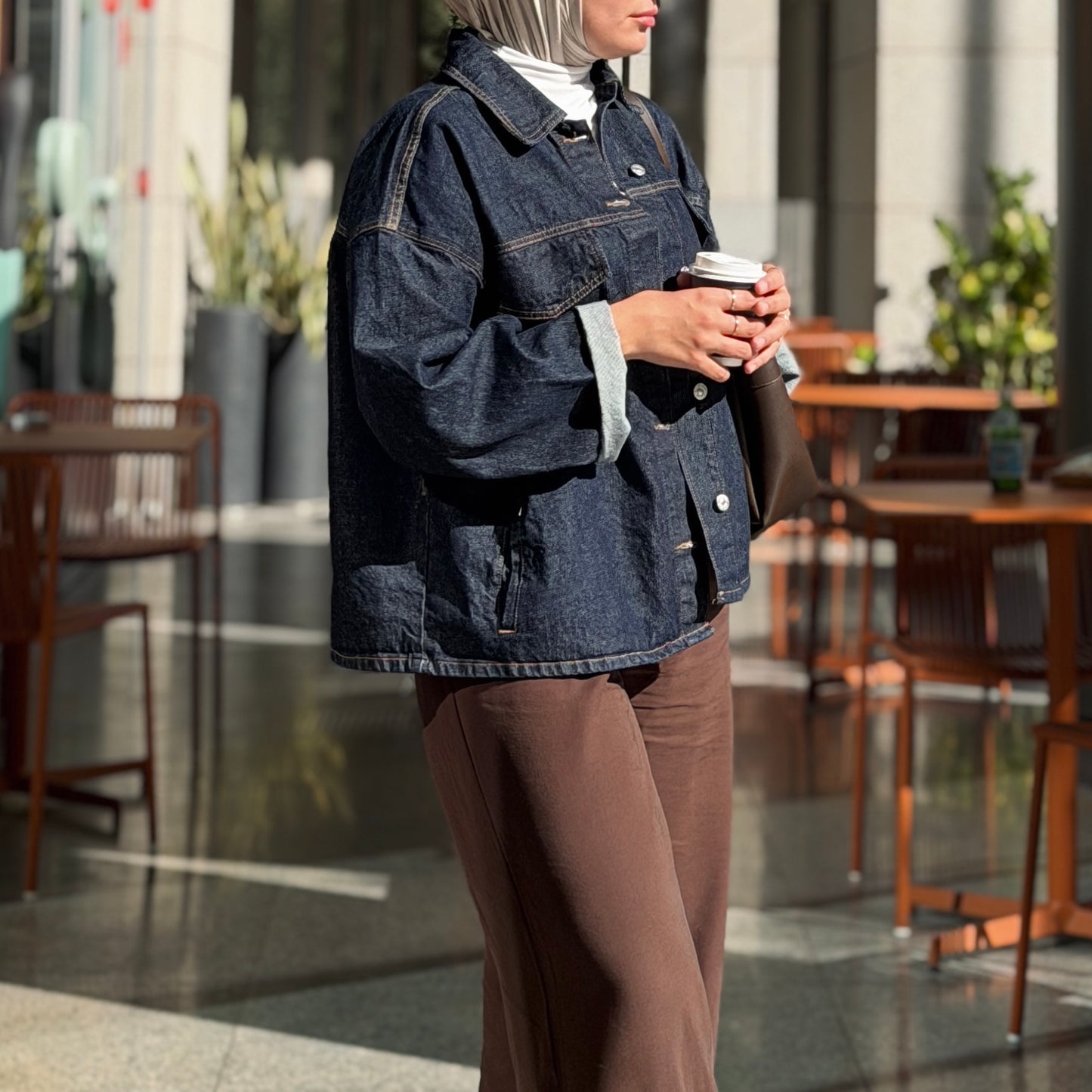 Denim Jacket with Belt