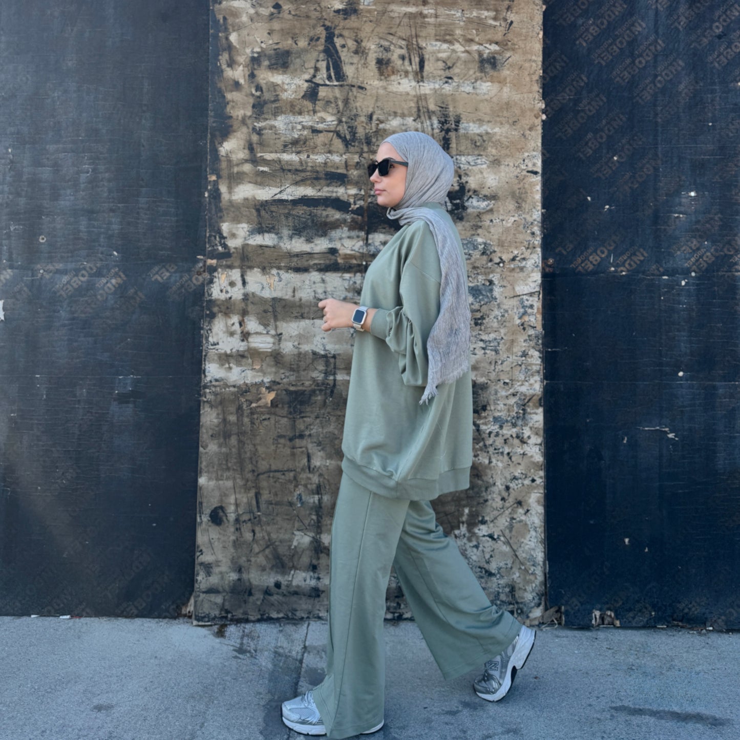 Oversized Cotton Two-Piece Set